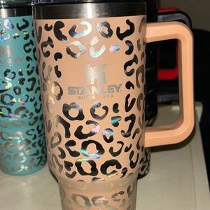 40oz Stanley Hydro’s Brand New comes with lid & straw Cheetah Print & Pastels